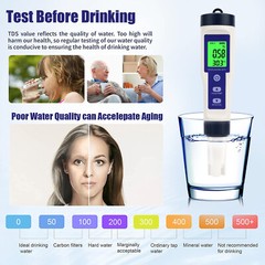 5 In 1 Digital Water Quality Meter Tester Tool PH/TDS/EC/Salinity/Temperature