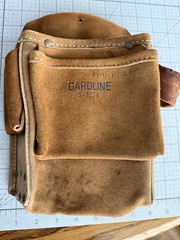 GARDLINE S-123R Tool belt carpenter Leather holder AS SHOWN, SEE REMARKS