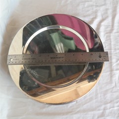 Vtg Set of (12) Silver plated Charger Plates 11 5/8″ diameter (READ)