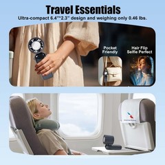 Portable Handheld Turbo Fan with Cold Compress for Outdoor Travel Working Gifts