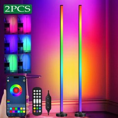 2-Pack Corner Floor Lamp,Lamps for Living Room with Smart App and Remote Control