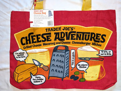 New Trader Joe’s Cheese Adventures Canvas Tote Bag Lot 2 Discontinued Shopping