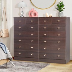 Farmhouse 7 Drawers Dresser for Bedroom Tall Chest of Drawers for Bedroom Home