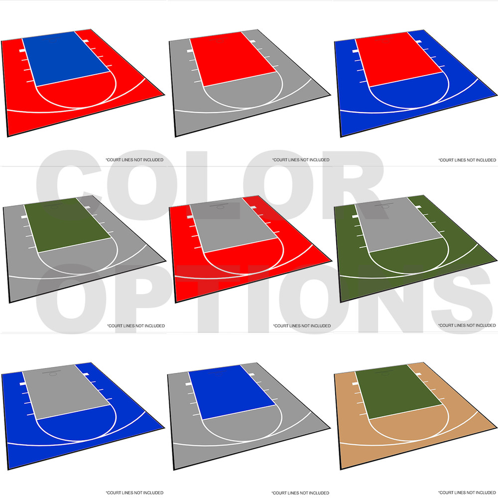 Outdoor Basketball Kit – Half Court Kit 20ft x 24ft 480 Tiles w/ Edges