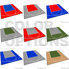 Outdoor Basketball Kit – Half Court Kit 20ft x 24ft 480 Tiles w/ Edges
