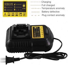 2Pack For DeWalt 20V 20 Volt Max XR 12.0AH Lithium Battery DCB206-2/Dual Charger