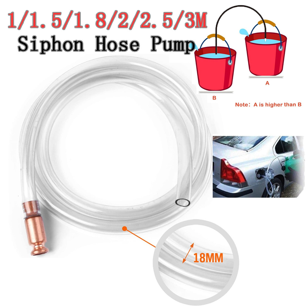 1pcs Self Priming Jiggler Transfer Fuel Water Oil Paint Copper Siphon Hose Pump