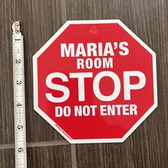 ONE Kids Room 6” Hanging Stop Sign Do Not Enter MANY NAMES AVAILABLE