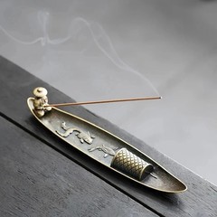 1pcs Creative Japanese Boat Incense Holder Fishing Man Aromatherapy Burner – NEW