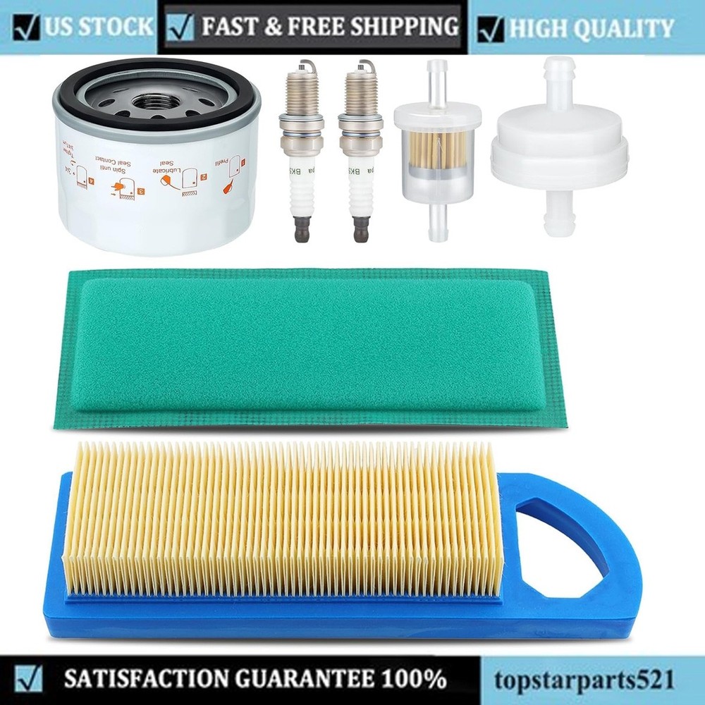 Air Oil Filter Tune Up Kit For Briggs & Stratton Fit Craftsman Lt1000 15-18.5 Hp