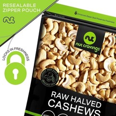 Raw Cashew Halves & Pieces – Unsalted, Superior to Organic (16 Ounce, 1LB)