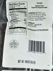 PEPPERED BEEF Bits Kippered BULK 10 Pounds Dakota Trails Fast Shipping