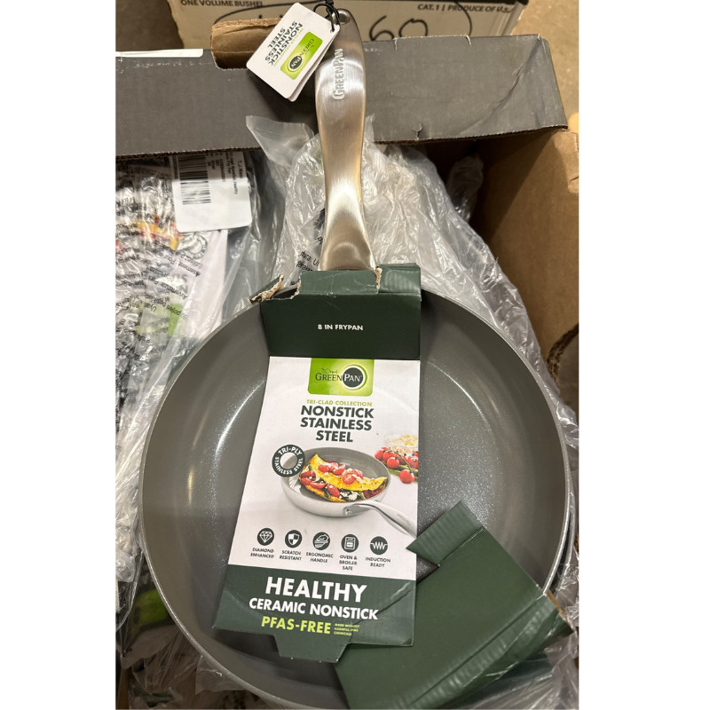 GreenPan 8” Frypan Tri-Clad Nonstick Stainless Steel PFAS-Free New