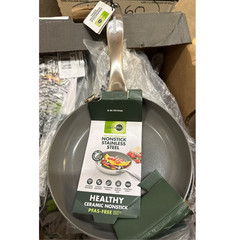 GreenPan 8” Frypan Tri-Clad Nonstick Stainless Steel PFAS-Free New