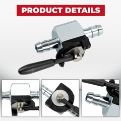 2X 1/4″ Heavy Duty Fuel Gas Shut-Off Valve Steel In-line Cut-Off ATV Kart Mower