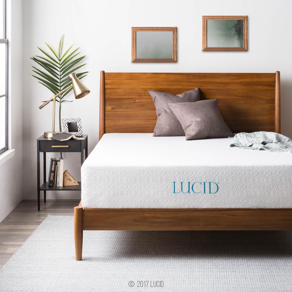 LUCID 6, 8, 10, and 12 Inch Gel Memory Foam Mattress – Twin Full Queen and King