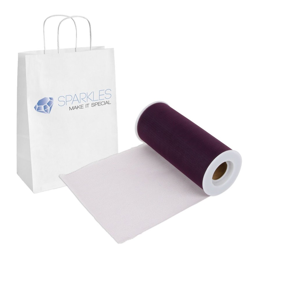 5 pcs Plum Purple 6″ x 25 Yd Tulle Fabric Roll Spool Wedding Bow Party Decor uf
