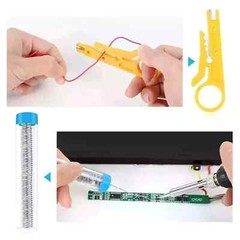New Electric Soldering Iron Welding Gun Tool Kit Solder Wire Desoldering Pump US