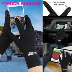 2-Pairs Pack Copper Full Finger Compression Gloves, Copper Arthritis Gloves for