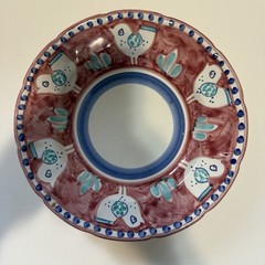 2 Ceramica Vietri Solimene Italy 9.5” Pasta or Salad Bowl Chicks Birds Chicken 2