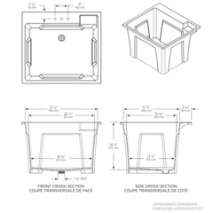 Ruggedtub 24.25-In X 22-In 1-Basin Freestanding Utility Tub w/ Drain with Faucet