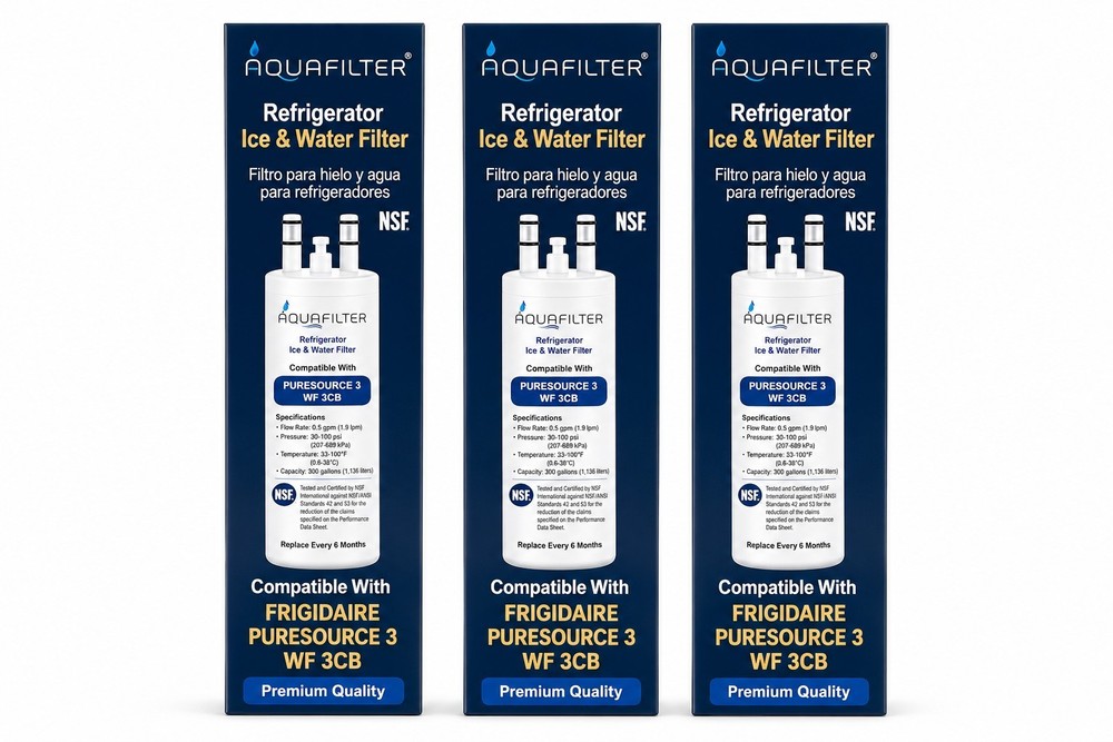 3 PACK For Frigidaire WF3CB Refrigerator PureSource 3 Water & Ice Filter