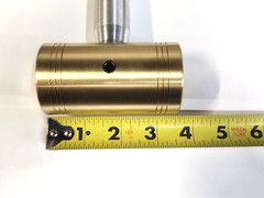 3 POUND BRASS HAMMER* KNURLED 1″ SOLID ALUMINUM 7-1/2″ HANDLE*MADE IN USA*