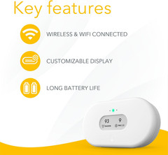 Airthings View Plus 2960 Radon Air Quality Monitor CO2 Humidity Sensor