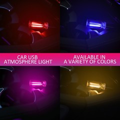 1PCS Touch Control Car USB Blue LED Light Atmosphere Night Light Dimmable New