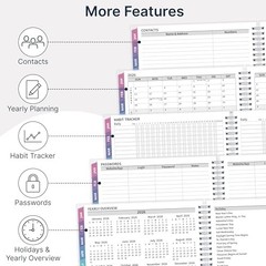 2026 Appointment Book, 30 Minutes-Hourly, Weekly ＆ Monthly Calendar Planner