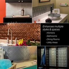 Fasade 18in x 24in Traditional Style/Pattern #1 Backsplash Panel