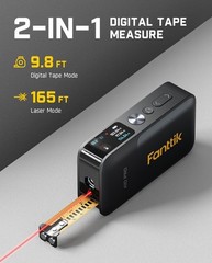 Fanttik A10 Pro 2-in-1 Digital Laser Tape Measure with HD IPS Color Display, 165