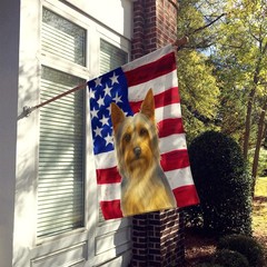 Silky Terrier Silver/Tan American Flag