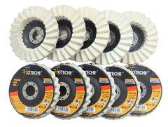 Lot of (10) Felt Wool Polishing Flap Disc Grinding wheel 4-1/2″ x 7/8″ 560462