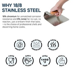 BEVISS 6.3″ Smash Burger Press, 18/8 Stainless Steel Hamburger Press, 2.3 lbs He