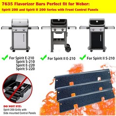 7635 15.3″ Porcelain Steel Flavorizer Bars for Weber Spirit I & II 200 Series