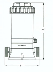 Rx Clear Above Ground Swimming Pool In-Line Chemical Chlorine Feeder