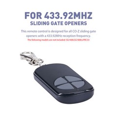 CO-Z 4Pcs Remote Control Backup Key for 433.92 MHz Sliding Gate Opener