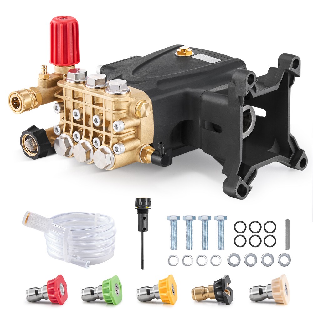 Pressure Washer Pump 1″ Shaft Horizontal Triplex Plunger 4000 PSI 4.0GPM