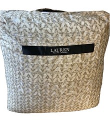 3 RALPH LAUREN Sierra Tan Silver Cotton King Comforter & Shams Set NWT $500