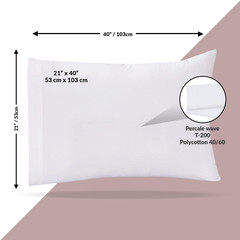 Hotel Quality Pillowcases Bulk Pack Poly Cotton Queen King Size Pillow Cover Set