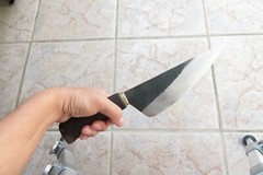 Crude – 7 Inch Premium Asian Carbon Steel Boning Chef Kitchen Knife, Sharp