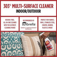 303 Products Multi-Surface Cleaner Spray, Residue-Free Cleaning for Vinyl, Fabri