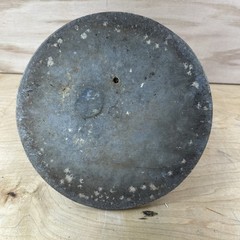 VTG 9” Sundial “I Count None But Sunny Hours” Winged Hourglass Garden Patina