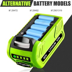 40V 5Ah For Greenworks G-MAX Lithium Battery 29472 29462 29252 20202 40 Volt