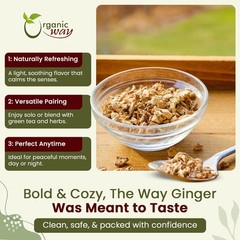 Organic Way Dried Ginger Root Cut & Sifted – Organic, Kosher & USDA Certified