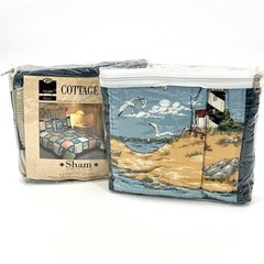 2 Cottage Lane Vintage Pillow Shams 20×26 in. Nautical American Heritage Coastal