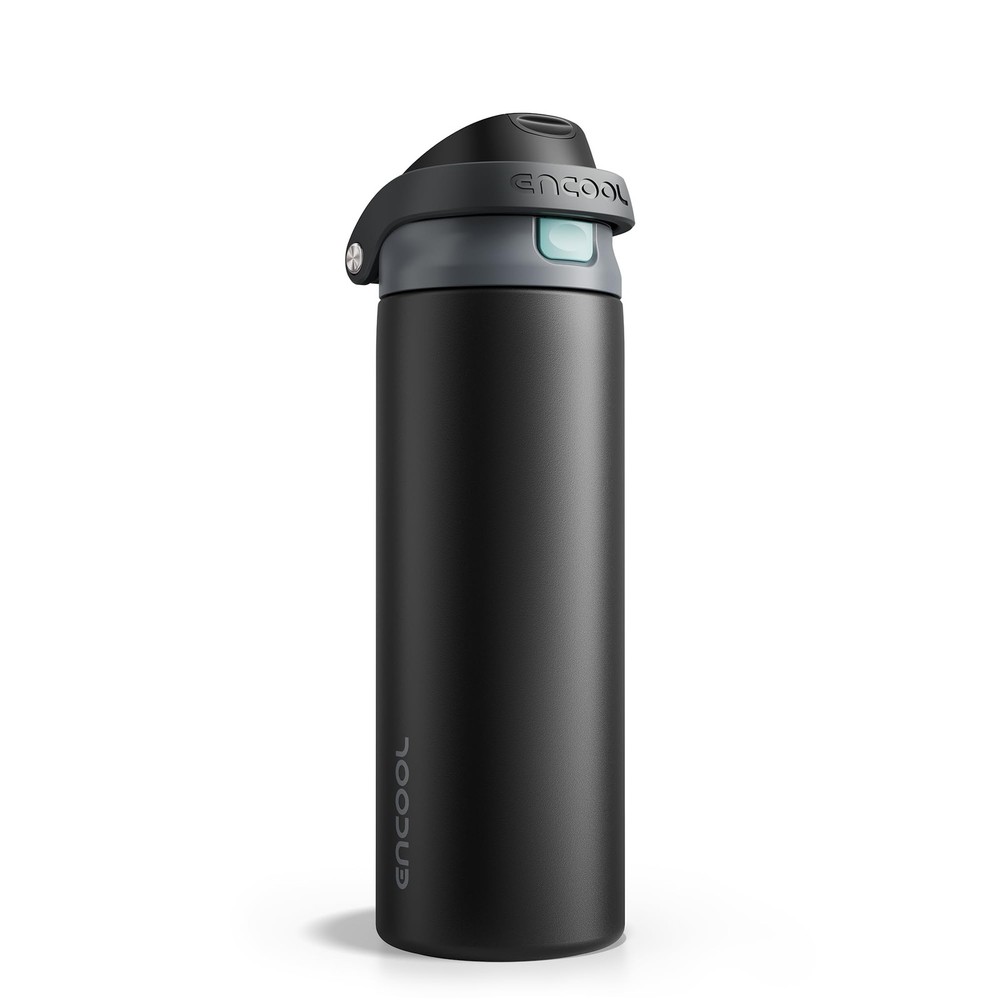 ENCOOL Leakproof Insulated Water Bottle with Straw Dual-Sip Water Bottle Bag-…