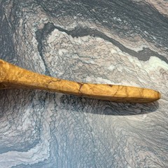 10″ Olive Wood Ladle Handmade in Tunisia, Gorgeous Unique Wood Characteristics