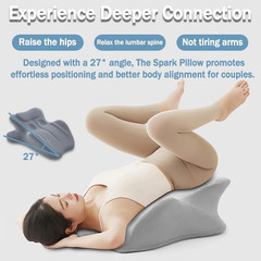 Sweet Spot Couple Pillow Couple Pillow Hip Pad Wedge Memory Foam 27°Angle Black